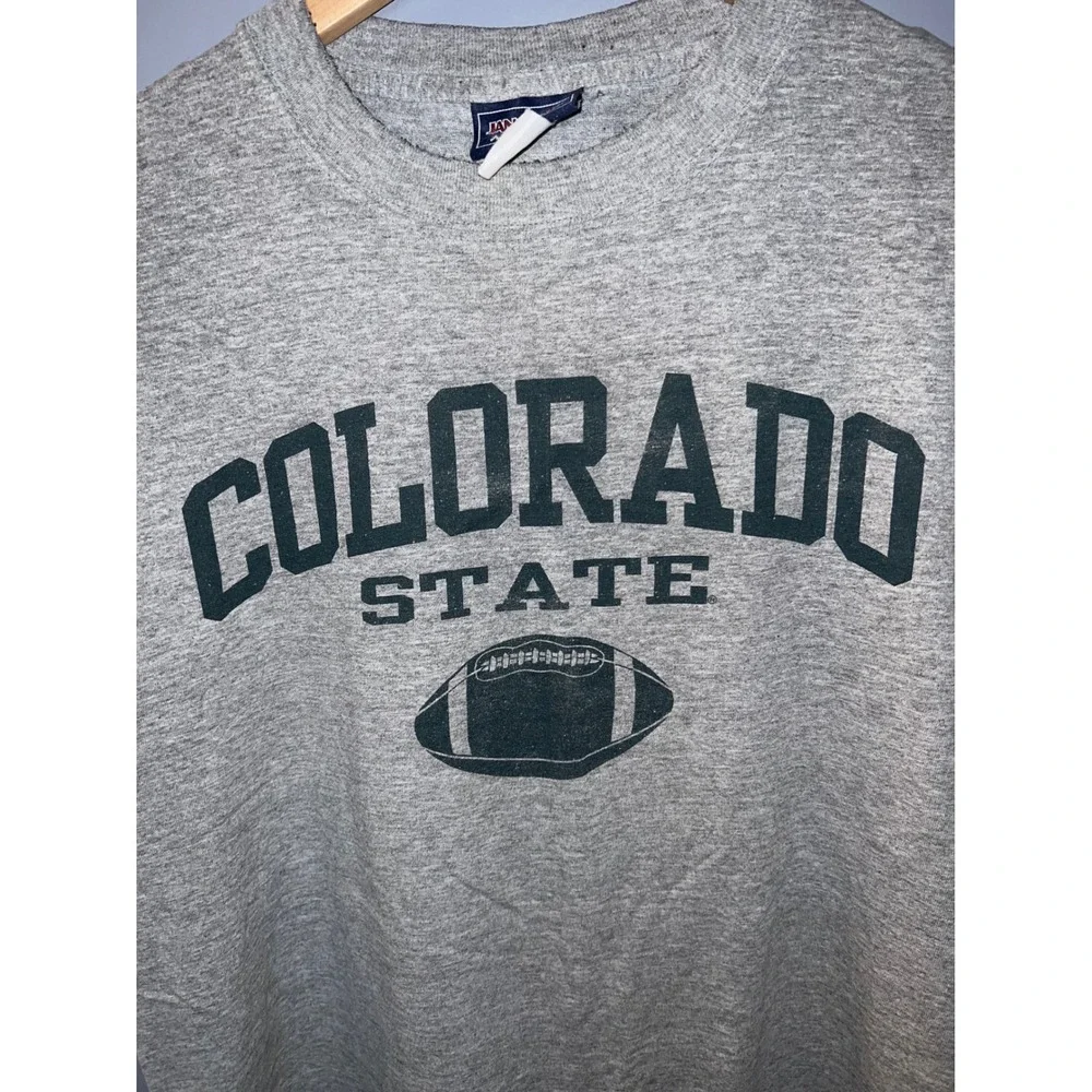 Jansport Colorado State Football Graphic T-Shirt Mens Medium Heather Gray CSU